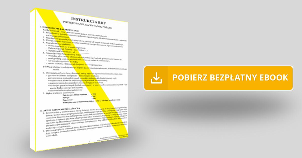 Instrukcja bhp postępowania na wypadek pożaru